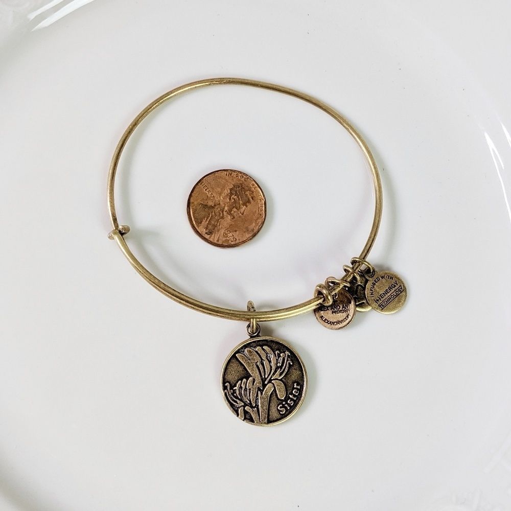 Alex and Ani Rafaelian Gold Sister Charm Bracelet